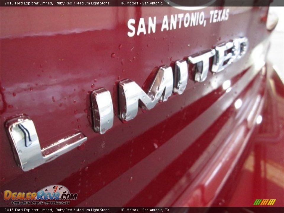 2015 Ford Explorer Limited Ruby Red / Medium Light Stone Photo #7