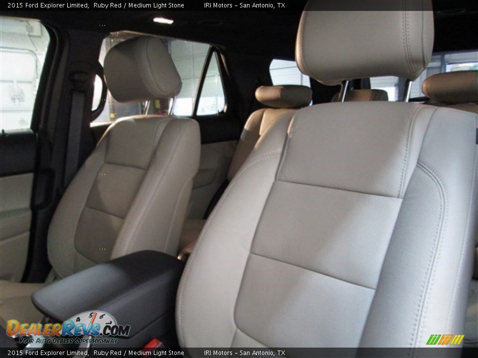 2015 Ford Explorer Limited Ruby Red / Medium Light Stone Photo #10