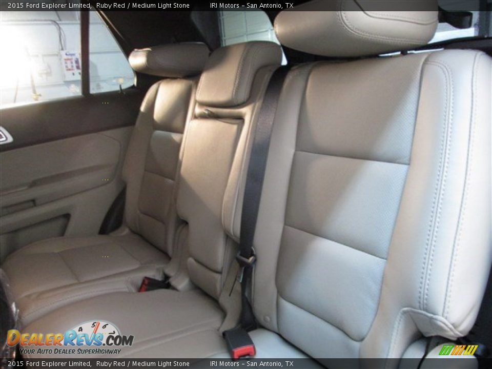 2015 Ford Explorer Limited Ruby Red / Medium Light Stone Photo #11
