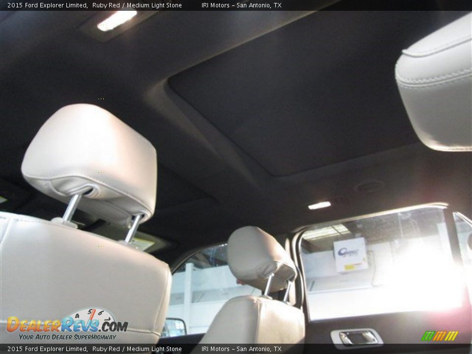 2015 Ford Explorer Limited Ruby Red / Medium Light Stone Photo #13