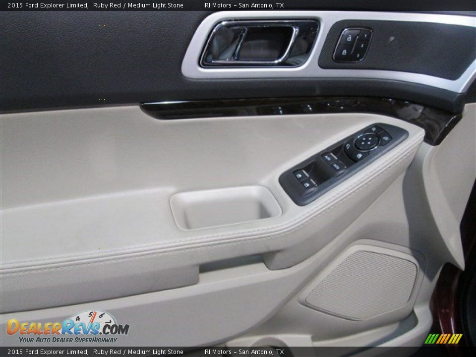 2015 Ford Explorer Limited Ruby Red / Medium Light Stone Photo #17