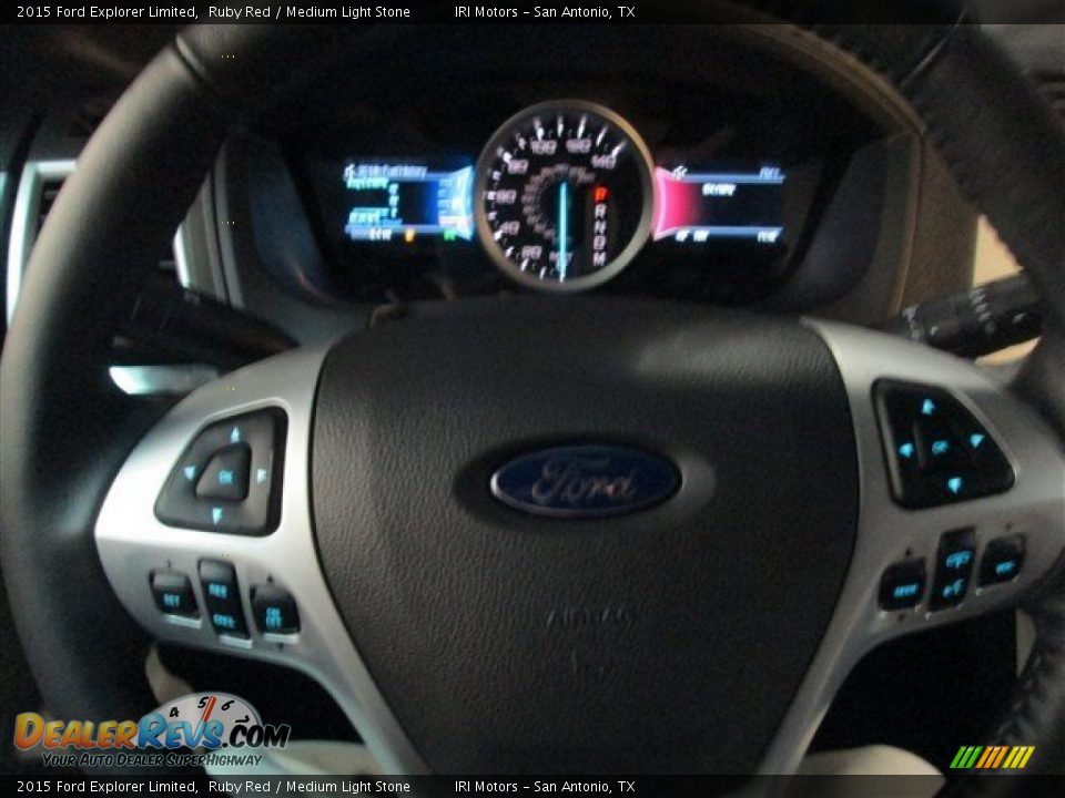 2015 Ford Explorer Limited Ruby Red / Medium Light Stone Photo #24