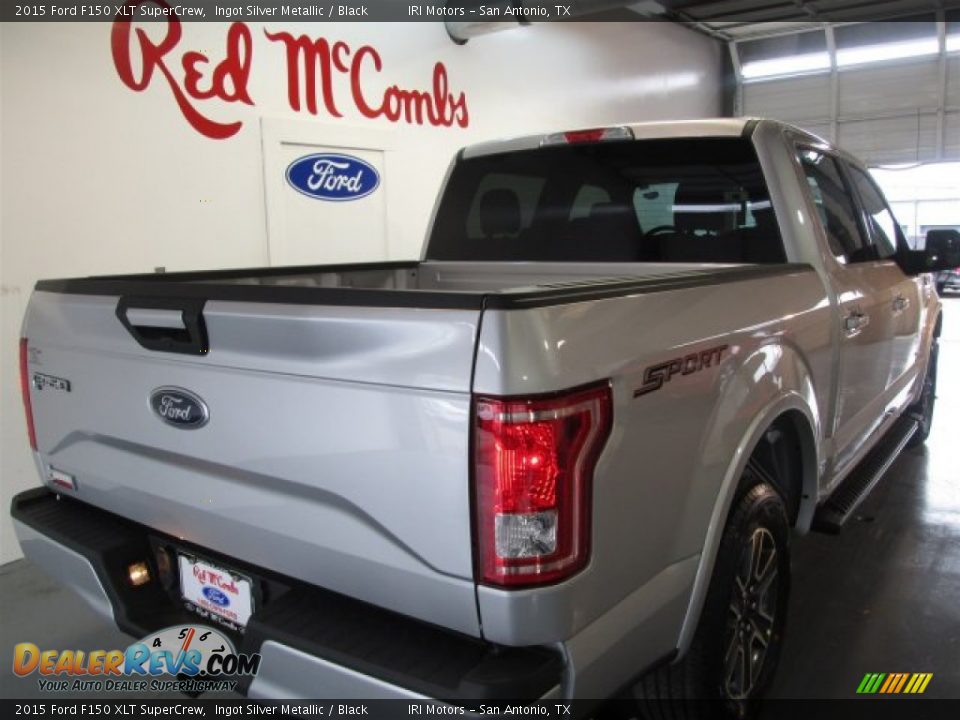 2015 Ford F150 XLT SuperCrew Ingot Silver Metallic / Black Photo #9