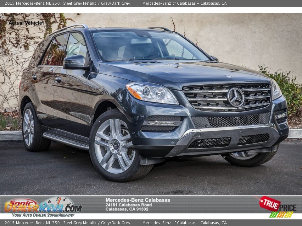 2015 Mercedes-Benz ML 350 Steel Grey Metallic / Grey/Dark Grey Photo #1