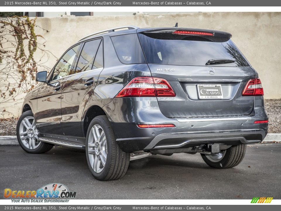 2015 Mercedes-Benz ML 350 Steel Grey Metallic / Grey/Dark Grey Photo #2