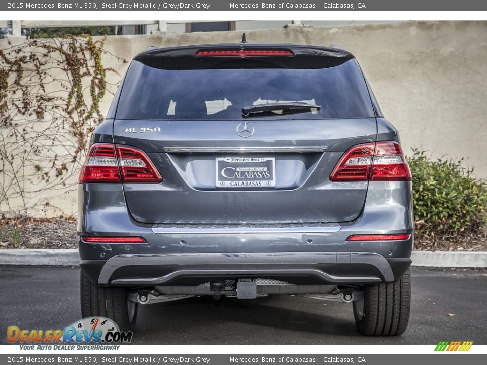 2015 Mercedes-Benz ML 350 Steel Grey Metallic / Grey/Dark Grey Photo #3