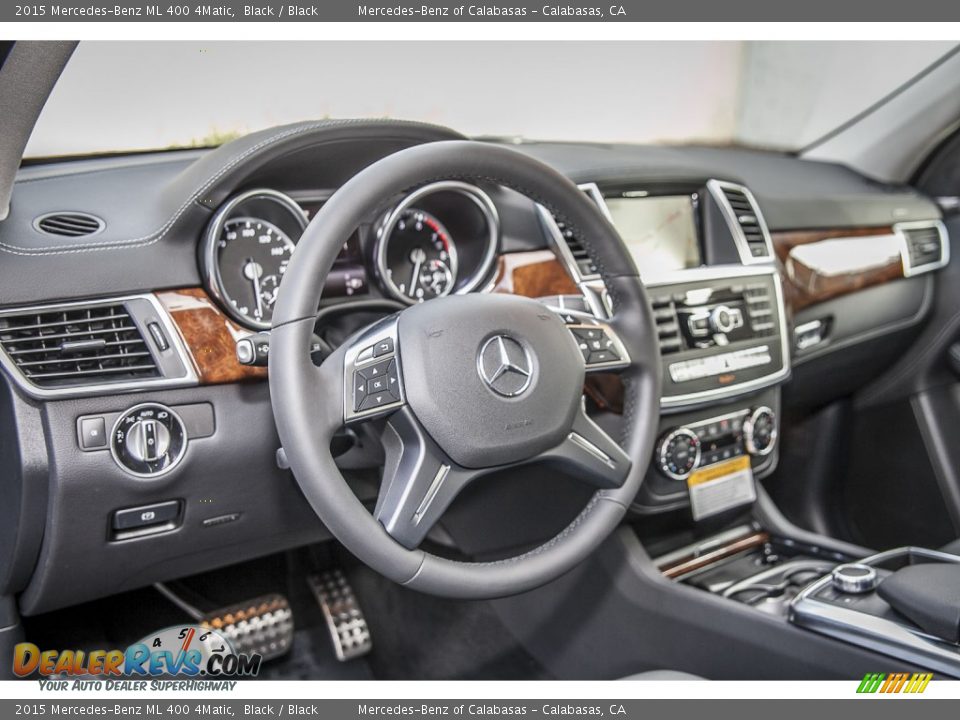2015 Mercedes-Benz ML 400 4Matic Black / Black Photo #5