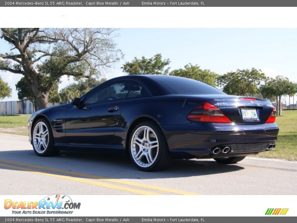 2004 Mercedes-Benz SL 55 AMG Roadster Capri Blue Metallic / Ash Photo #15