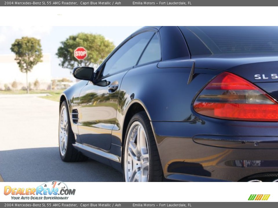 2004 Mercedes-Benz SL 55 AMG Roadster Capri Blue Metallic / Ash Photo #19