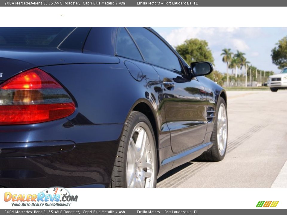 2004 Mercedes-Benz SL 55 AMG Roadster Capri Blue Metallic / Ash Photo #20