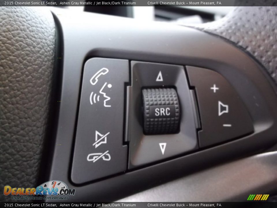 2015 Chevrolet Sonic LT Sedan Ashen Gray Metallic / Jet Black/Dark Titanium Photo #17