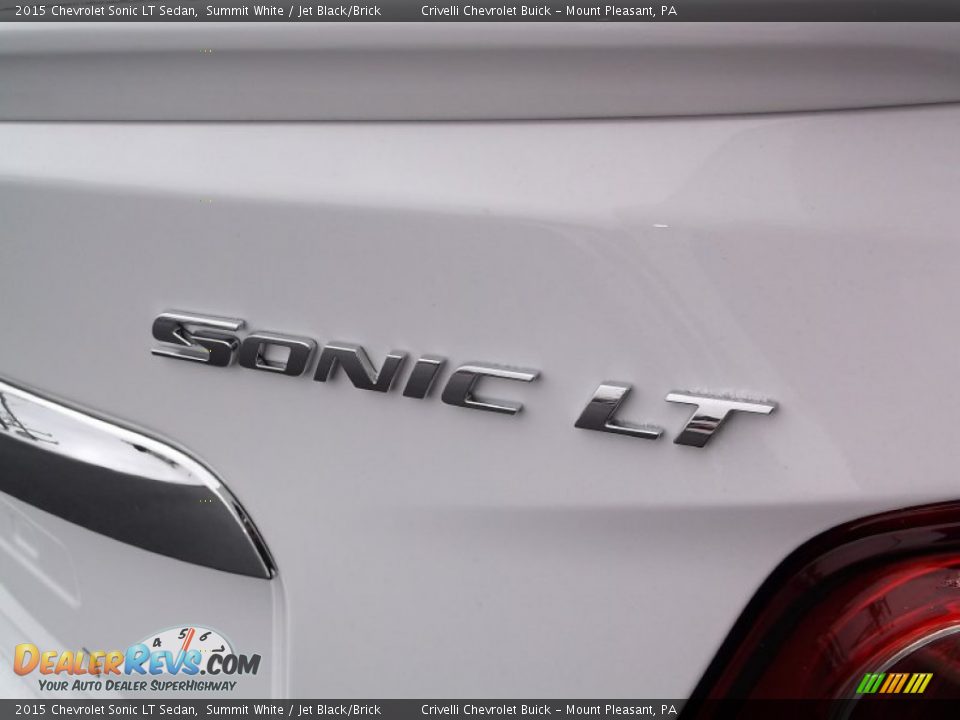 2015 Chevrolet Sonic LT Sedan Summit White / Jet Black/Brick Photo #7