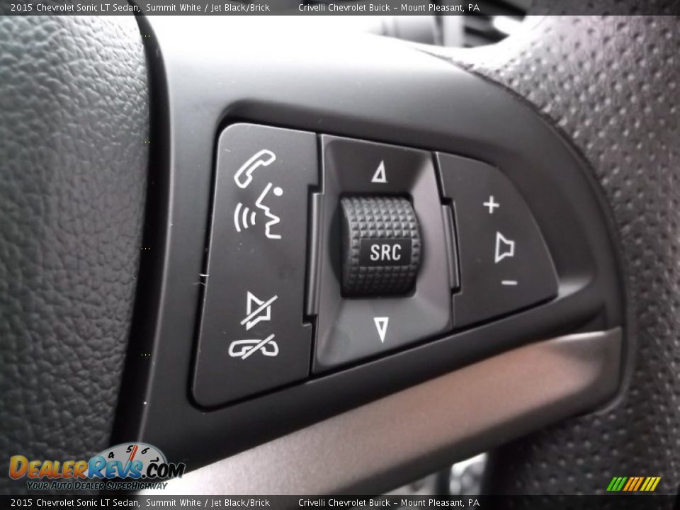2015 Chevrolet Sonic LT Sedan Summit White / Jet Black/Brick Photo #17