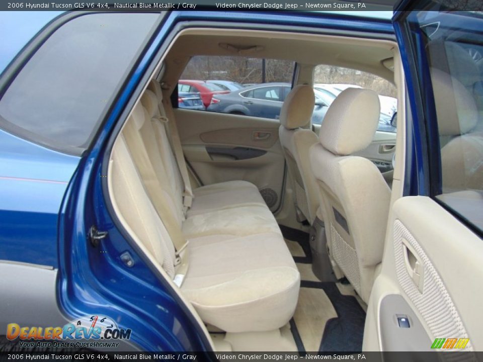 2006 Hyundai Tucson GLS V6 4x4 Nautical Blue Metallic / Gray Photo #17