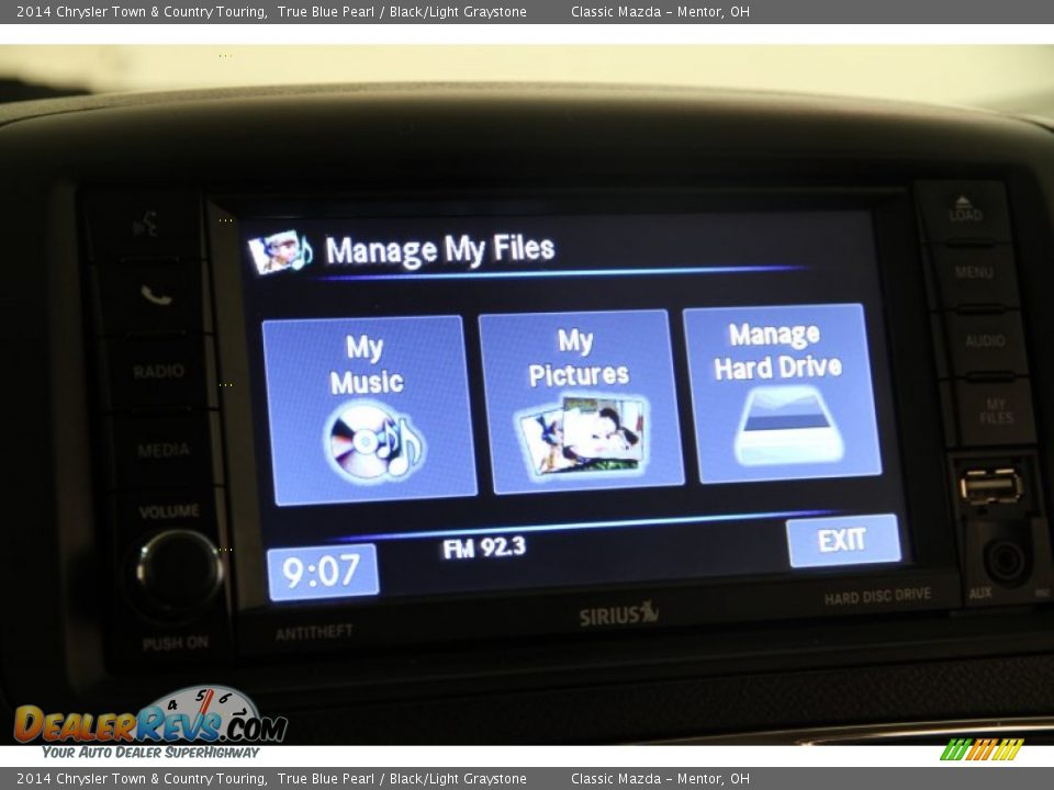 2014 Chrysler Town & Country Touring True Blue Pearl / Black/Light Graystone Photo #12