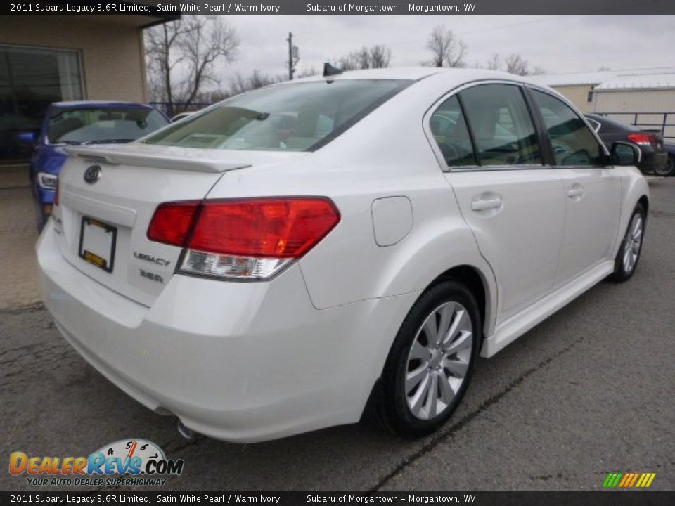 2011 Subaru Legacy 3.6R Limited Satin White Pearl / Warm Ivory Photo #3