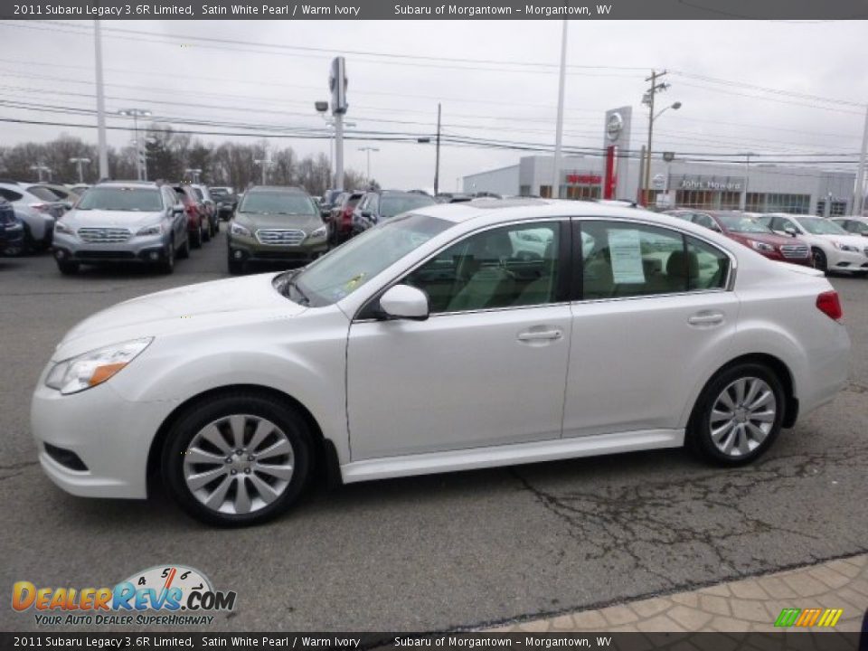 2011 Subaru Legacy 3.6R Limited Satin White Pearl / Warm Ivory Photo #6