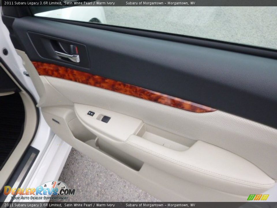 2011 Subaru Legacy 3.6R Limited Satin White Pearl / Warm Ivory Photo #12