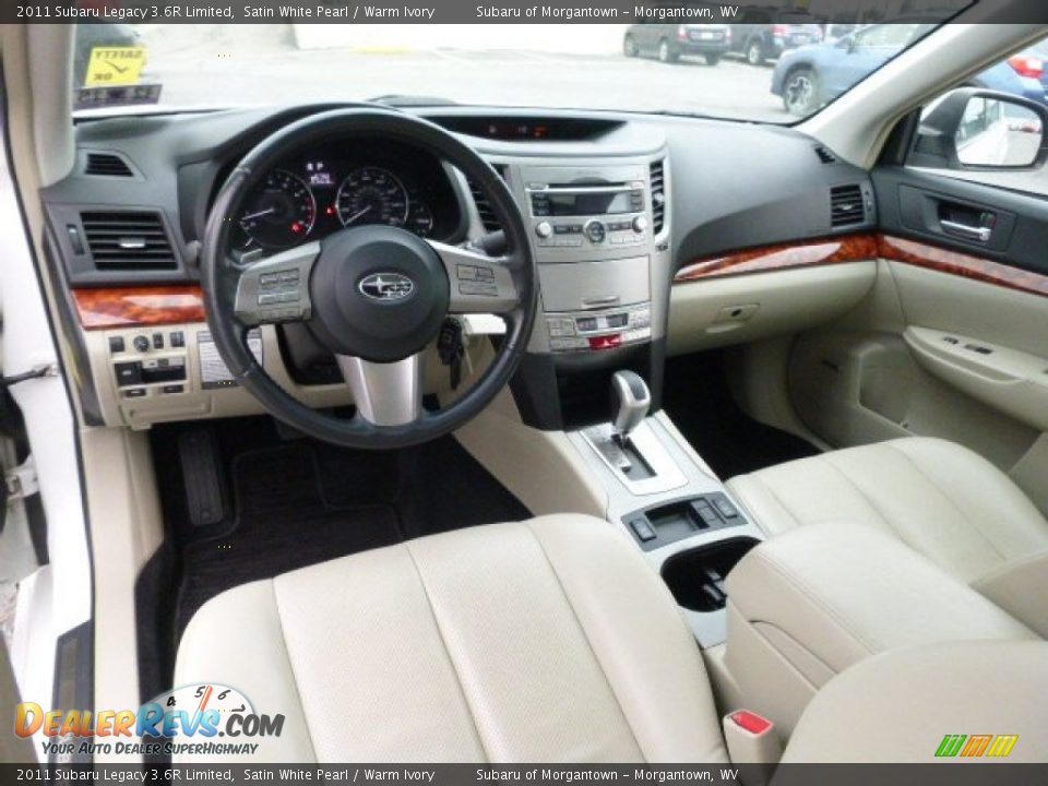 2011 Subaru Legacy 3.6R Limited Satin White Pearl / Warm Ivory Photo #17