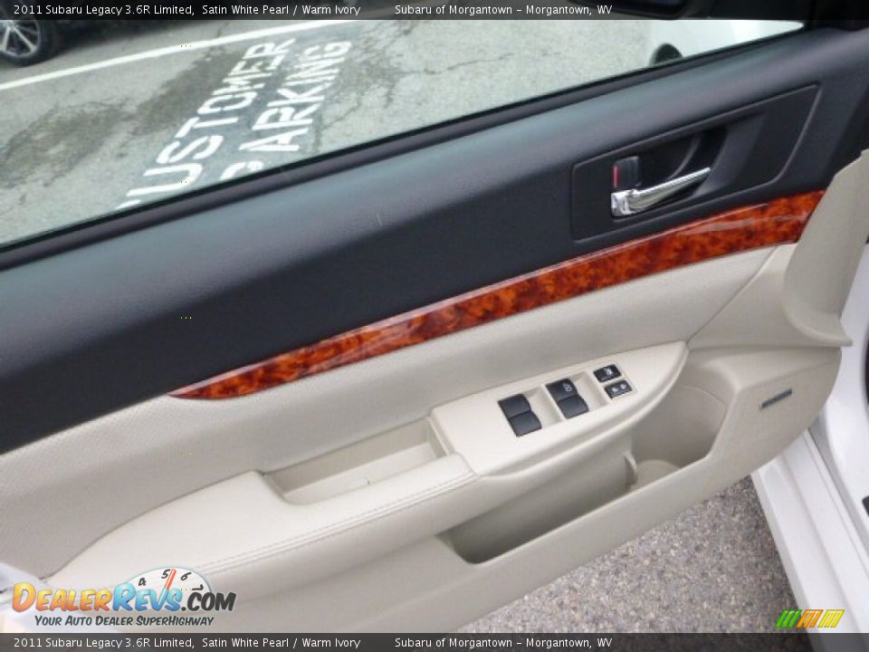 2011 Subaru Legacy 3.6R Limited Satin White Pearl / Warm Ivory Photo #18