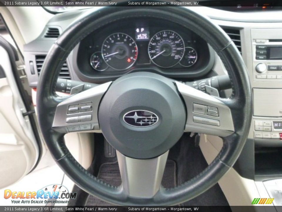 2011 Subaru Legacy 3.6R Limited Satin White Pearl / Warm Ivory Photo #21