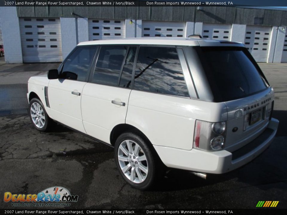 2007 Land Rover Range Rover Supercharged Chawton White / Ivory/Black Photo #9