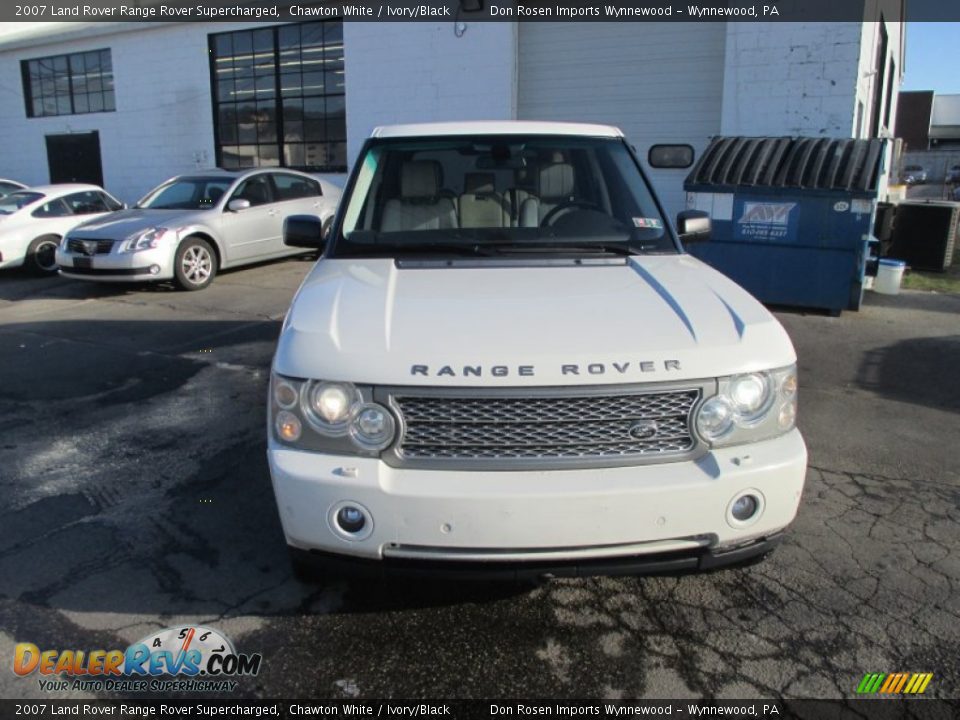 2007 Land Rover Range Rover Supercharged Chawton White / Ivory/Black Photo #12
