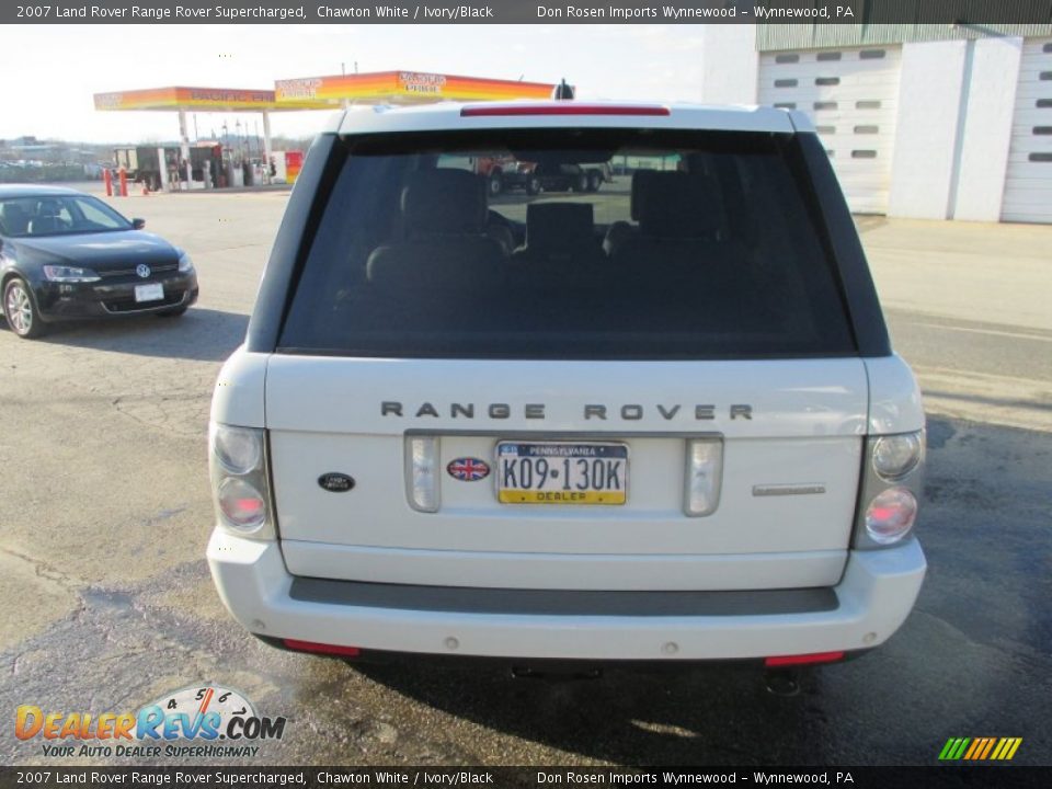 2007 Land Rover Range Rover Supercharged Chawton White / Ivory/Black Photo #15