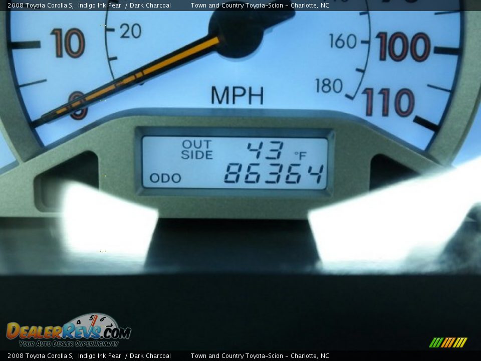 2008 Toyota Corolla S Indigo Ink Pearl / Dark Charcoal Photo #29