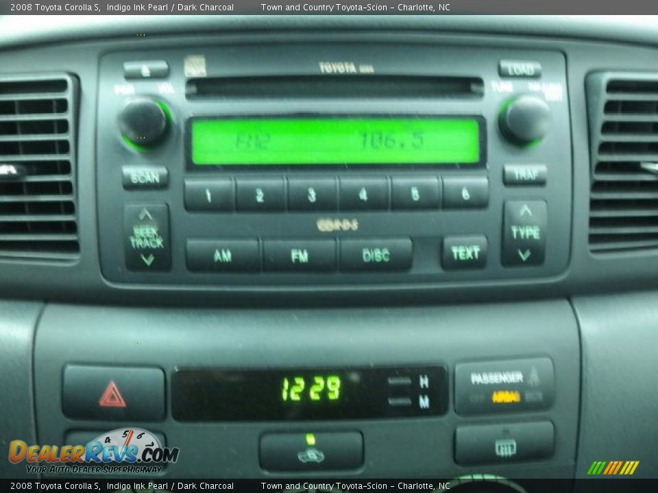 2008 Toyota Corolla S Indigo Ink Pearl / Dark Charcoal Photo #30