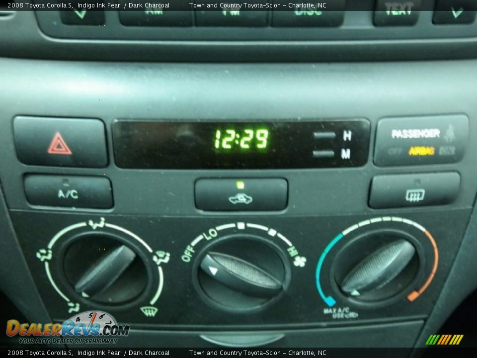 2008 Toyota Corolla S Indigo Ink Pearl / Dark Charcoal Photo #31