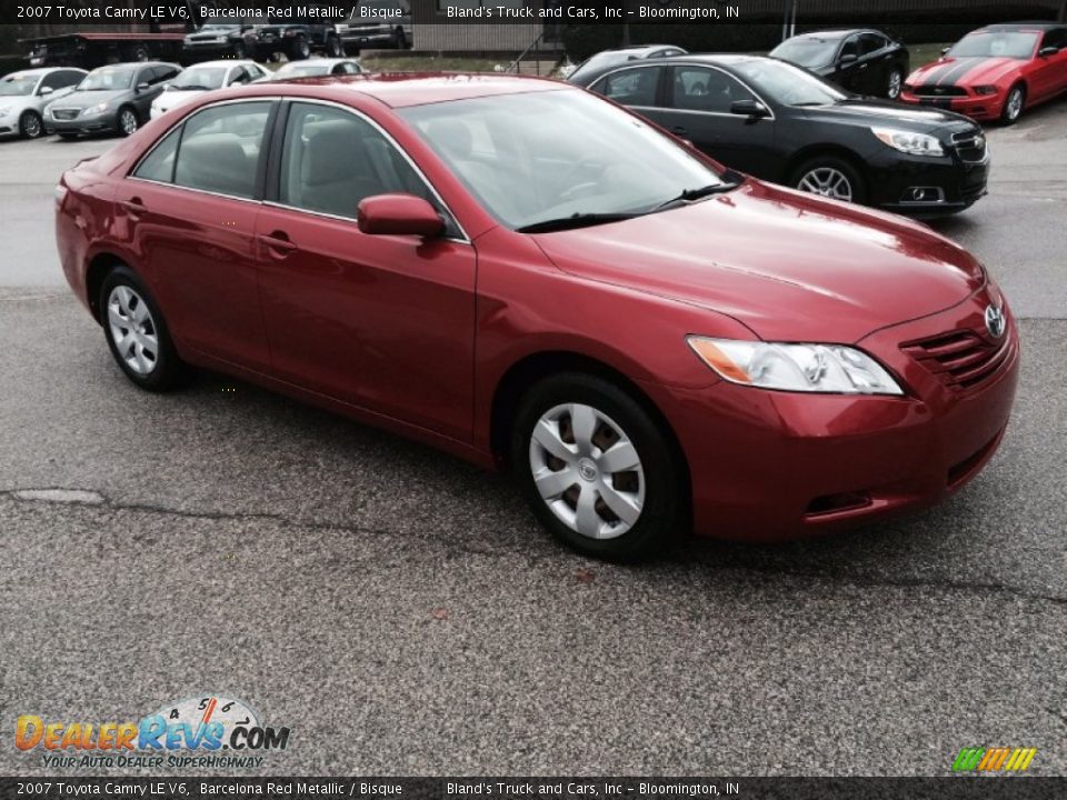 2007 Toyota Camry LE V6 Barcelona Red Metallic / Bisque Photo #1