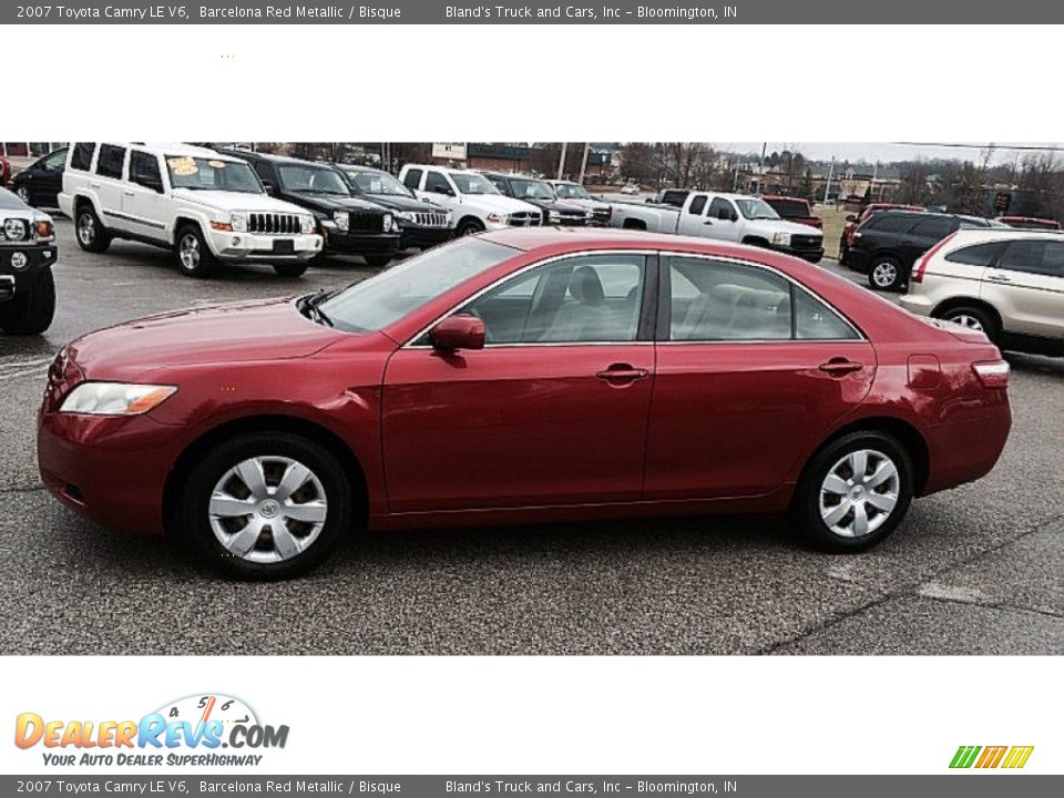 2007 Toyota Camry LE V6 Barcelona Red Metallic / Bisque Photo #2