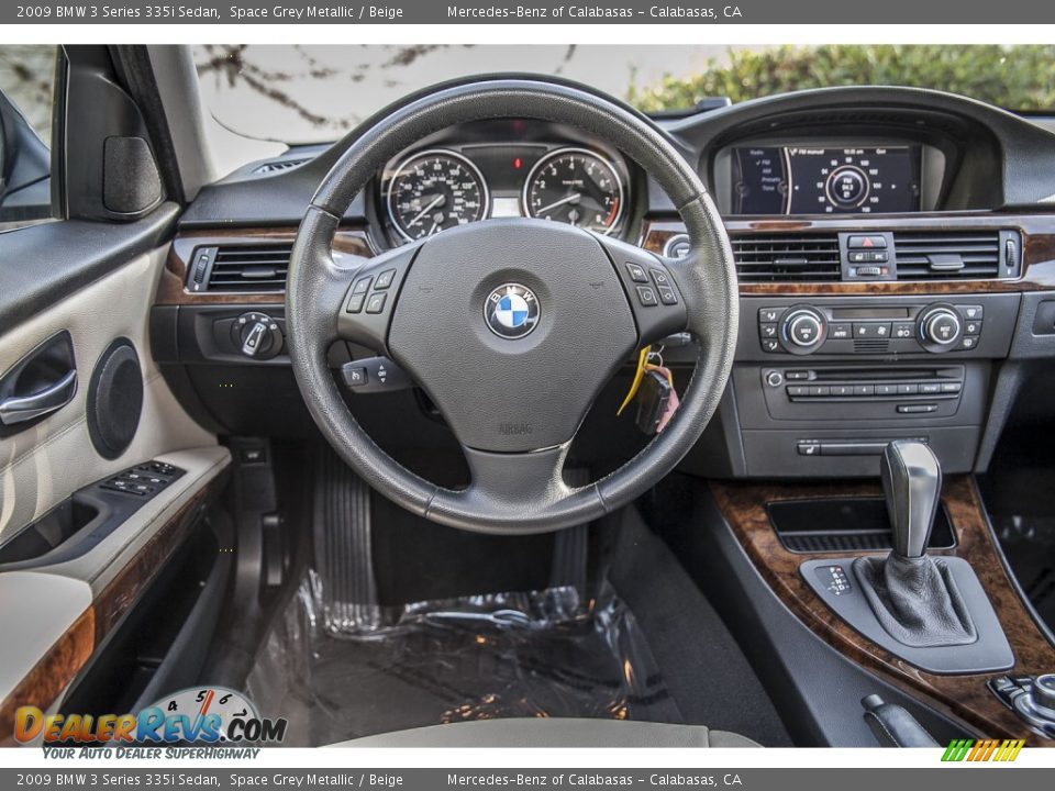 2009 BMW 3 Series 335i Sedan Space Grey Metallic / Beige Photo #4