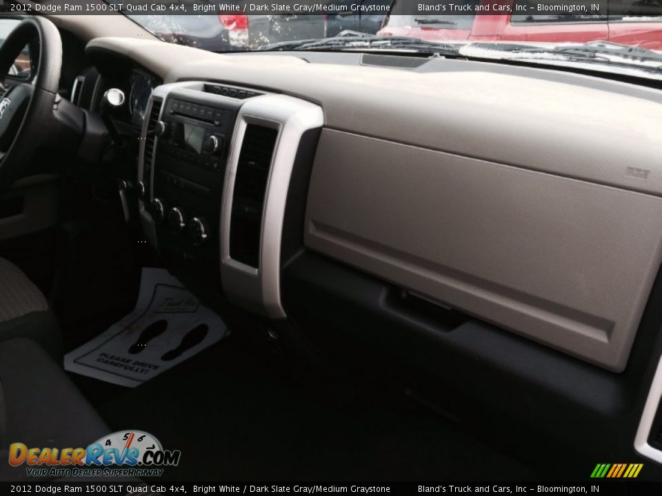 2012 Dodge Ram 1500 SLT Quad Cab 4x4 Bright White / Dark Slate Gray/Medium Graystone Photo #5