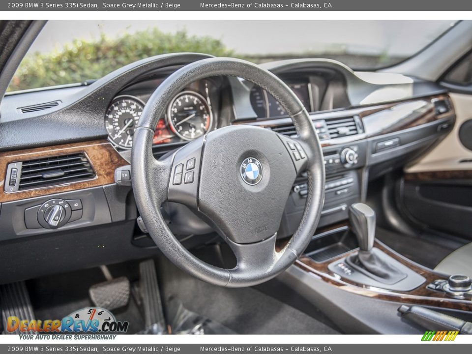2009 BMW 3 Series 335i Sedan Space Grey Metallic / Beige Photo #18