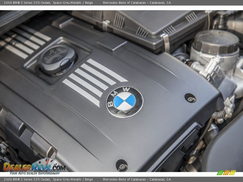 2009 BMW 3 Series 335i Sedan Space Grey Metallic / Beige Photo #26