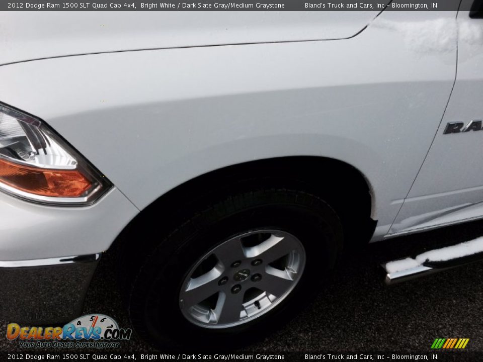 2012 Dodge Ram 1500 SLT Quad Cab 4x4 Bright White / Dark Slate Gray/Medium Graystone Photo #31