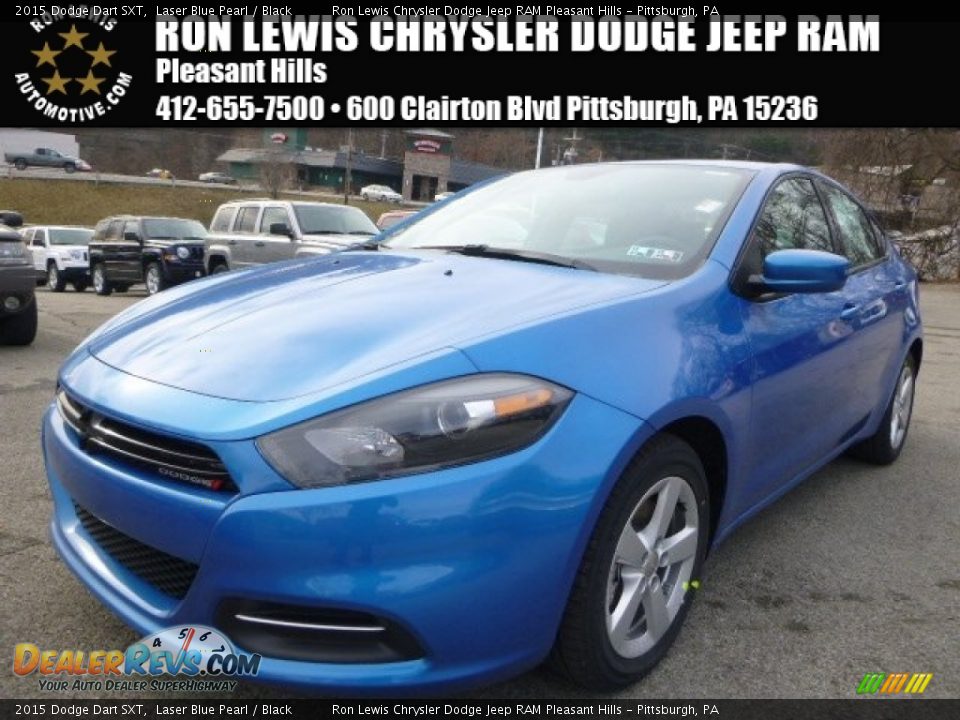 2015 Dodge Dart SXT Laser Blue Pearl / Black Photo #1