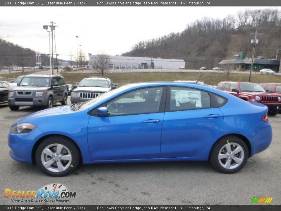 2015 Dodge Dart SXT Laser Blue Pearl / Black Photo #2