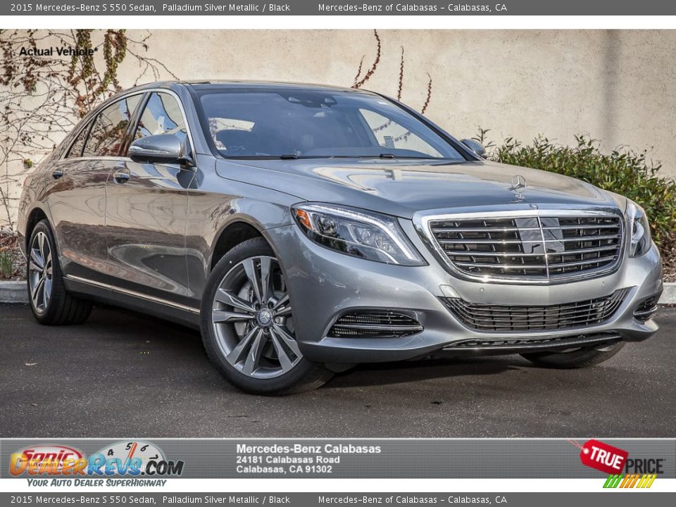 2015 Mercedes-Benz S 550 Sedan Palladium Silver Metallic / Black Photo #1