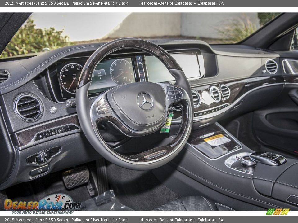 2015 Mercedes-Benz S 550 Sedan Palladium Silver Metallic / Black Photo #5