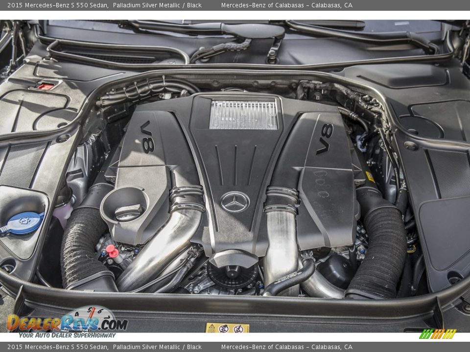 2015 Mercedes-Benz S 550 Sedan Palladium Silver Metallic / Black Photo #9