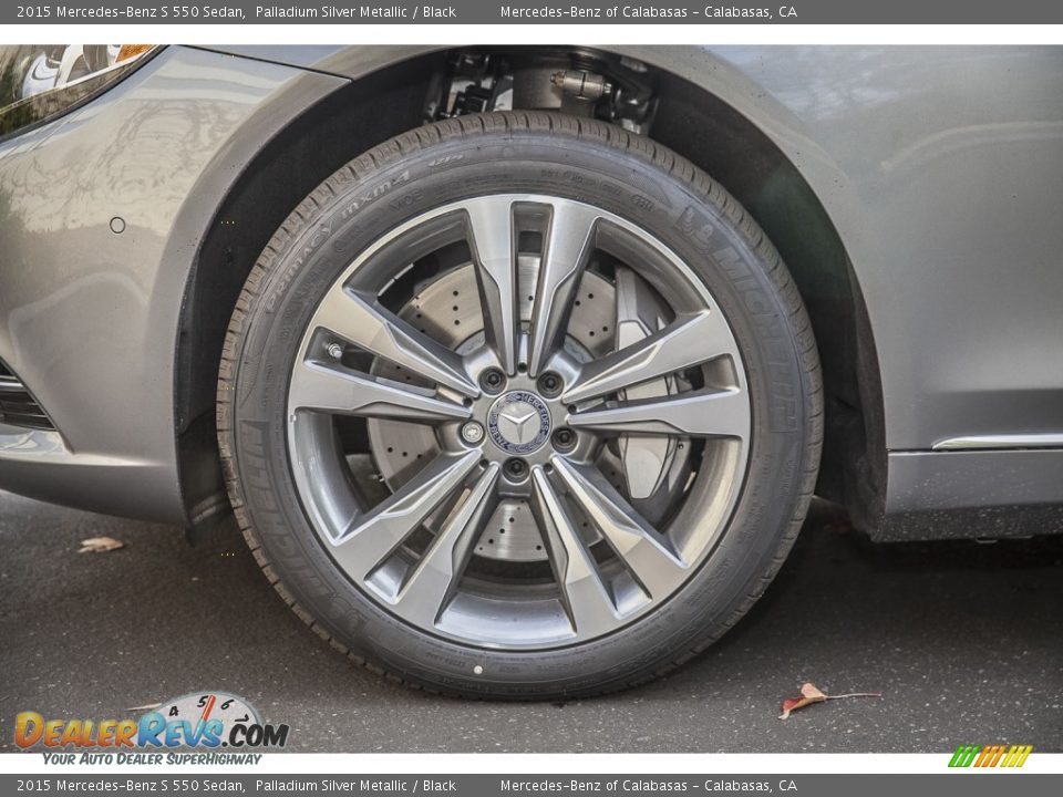 2015 Mercedes-Benz S 550 Sedan Palladium Silver Metallic / Black Photo #10