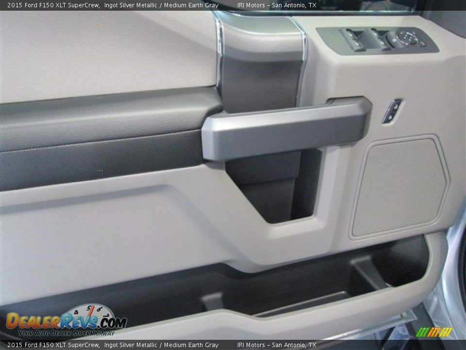 2015 Ford F150 XLT SuperCrew Ingot Silver Metallic / Medium Earth Gray Photo #13
