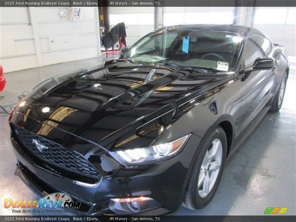 2015 Ford Mustang EcoBoost Coupe Black / Ebony Photo #3
