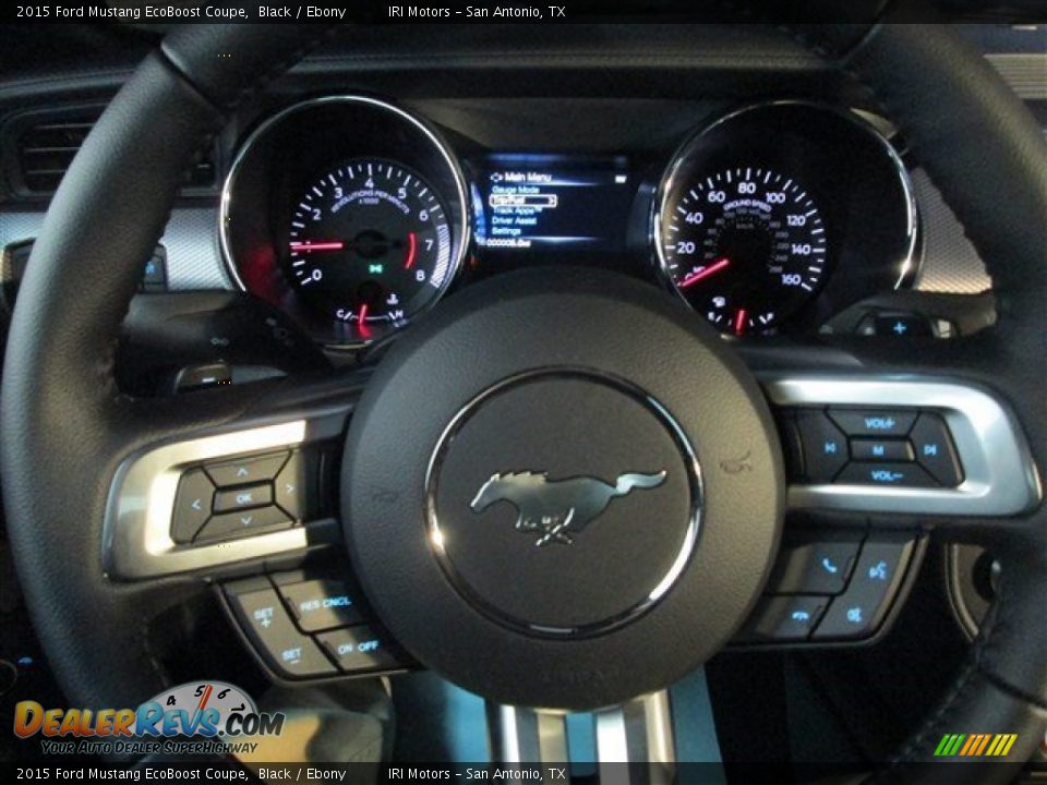 2015 Ford Mustang EcoBoost Coupe Black / Ebony Photo #18
