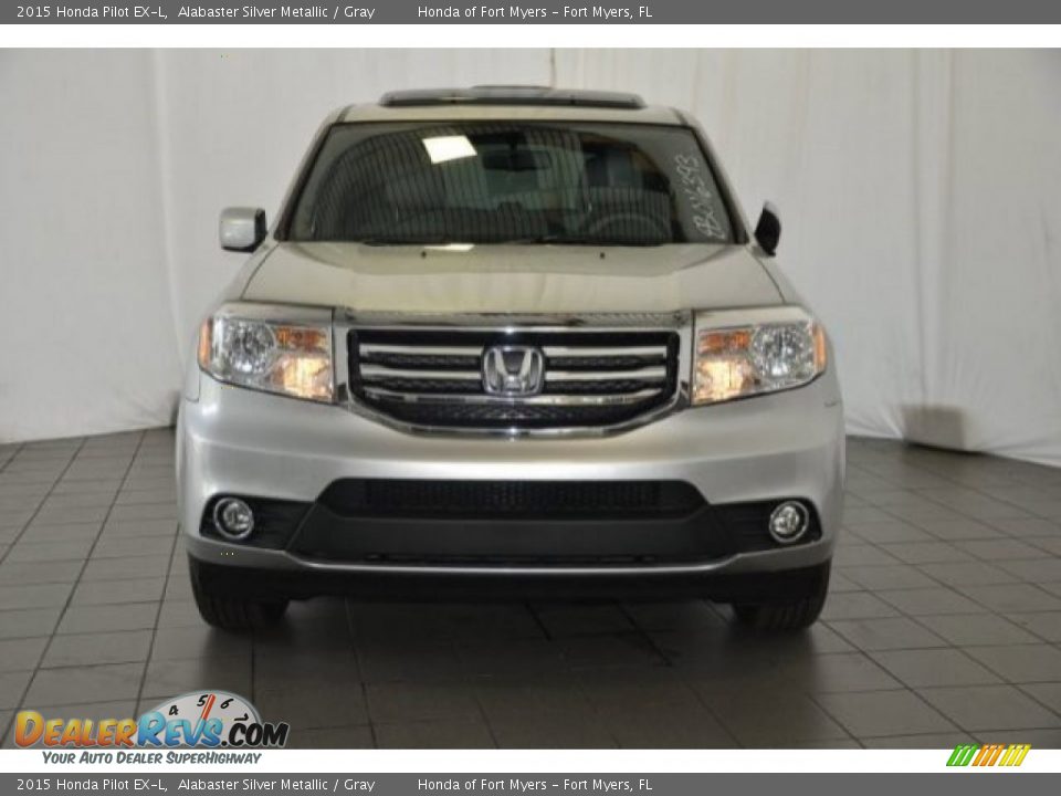 2015 Honda Pilot EX-L Alabaster Silver Metallic / Gray Photo #2