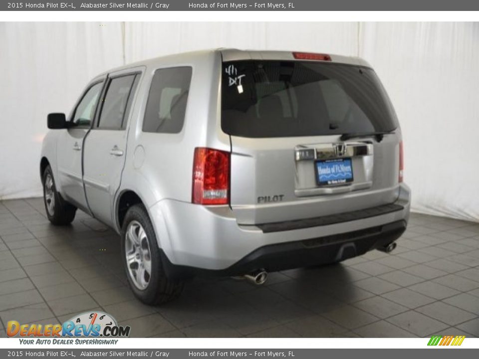 2015 Honda Pilot EX-L Alabaster Silver Metallic / Gray Photo #5