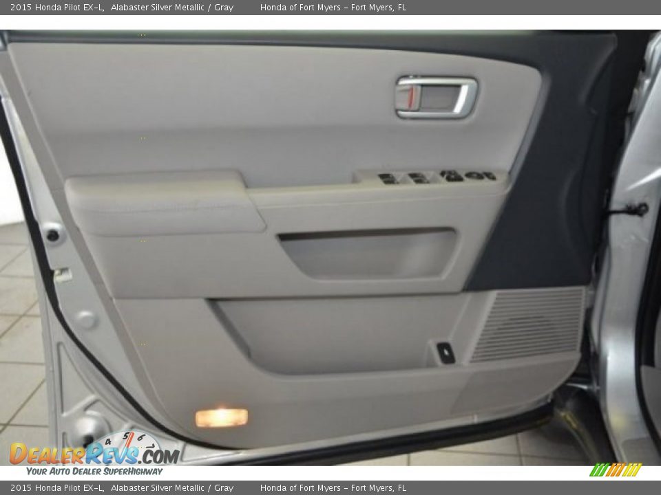 2015 Honda Pilot EX-L Alabaster Silver Metallic / Gray Photo #8